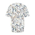 thumbnail image 4 of Sakmal Womens Tops&nbsp;Plus Size White Short Sleeve Crew Neck Floral T-Shirts Womens Shirts Plus Size, 4 of 6