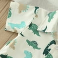 thumbnail image 7 of Boys Clothes Toddler Baby Kids Spring Summer Cotton Dinosaur Printed Sleeveless Casual 6M 12M 18M 24M 3T 4T T Shirt Pullover Tops Shorts Sets Tshirt 2-Piece, 7 of 7