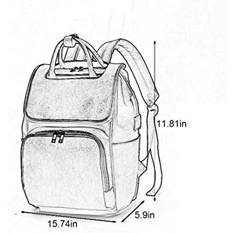 Zpaqi Cow Spots Print Diaper Bag Backpack Maternity Baby Changing Bag Large Capacity Backpacks Nursing Handbag, Infant Girl's