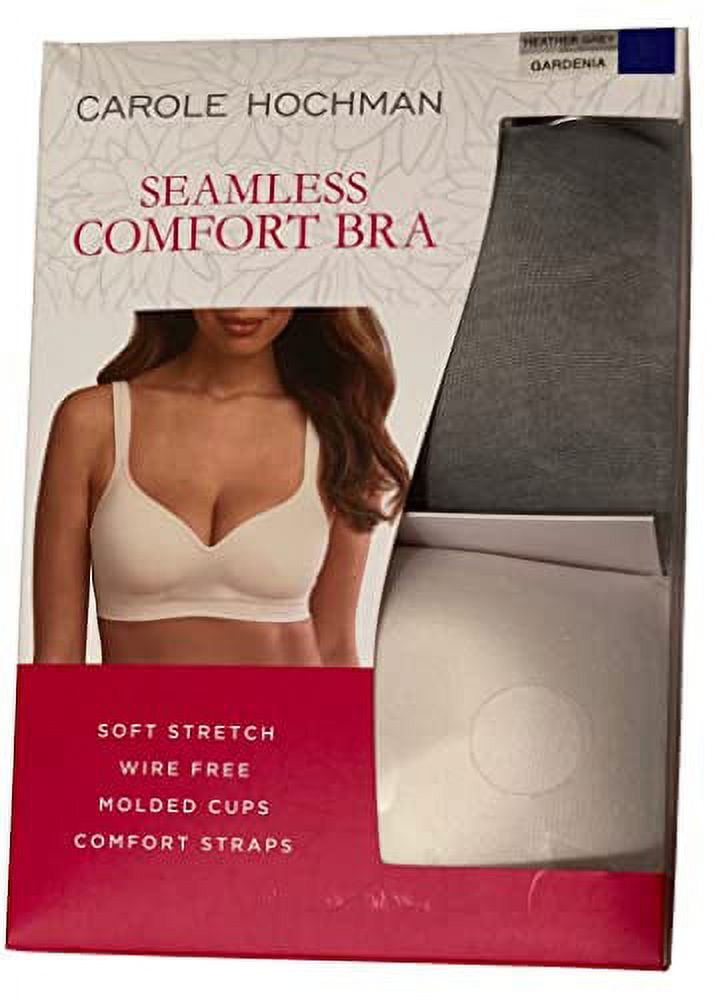 CAROLE HOCHMAN Seamless Comfort Bra Wire Free Molded Cups Comfort