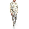 thumbnail image 3 of Men's Gold Accent Tiger Print Track Suits 2 Piece Sweatsuit Set ST556 - White - 5X-Large - Q1B, 3 of 7