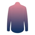 thumbnail image 5 of Holzkary Womens Button Down Shirt Casual Long Sleeve Cotton Blouse Loose Fit Collared Work Gauze Tops Women's Gradient Printed Shirt Lapel Button Shirt Purple 4Xl, 5 of 5