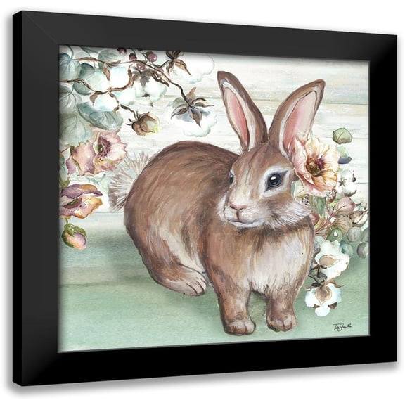 Tre Sorelle Studios 12x12 Black Modern Framed Museum Art Print Titled - Farmhouse Bunny IV