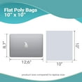 thumbnail image 4 of Clear Plastic Bags for Packaging, 10 x 10 Inches. Pack of 1000 Polyethylene Flat Clear Bakery Bags with Open Top. 4 Mil Tear Resistant Plastic Pouches for Popcorn, Homemade Bread and Cookies, 4 of 7