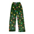 thumbnail image 5 of Women's Casual Fashion Christmas Pajama Pants, Long Sleepwear Trousers for Sports and Home Use, Comfortable and Soft Material for Nightwear and Lounging,Dark Green,M, 5 of 7
