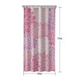 thumbnail image 5 of Pink Floral and Petal Pattern Shower Curtain 36"x72" ,Bathroom Decorative Shower Curtains Set with 12 Hooks,Modern Waterproof Washable Shower Curtain, 5 of 6