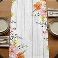thumbnail image 5 of Table Runners 108 Inches Long Dress Scarves, Gnomes Easter Farmhouse Coffee/Dining/Kitchen Table Runner for Living Room, Eucalyptus Spring Floral Eggs Wooden 13x108 Inch, 5 of 9