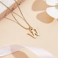 thumbnail image 3 of Golden Initial Necklace for Women Dainty 304 Stainless Steel Letter A-Z Pendant Necklace 18"with 2"extender Box Chain Necklace Personalized Monogram Name Necklace for Women Trendy diy Letter W, 3 of 4