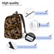 thumbnail image 3 of Disketp Leopard Print print Canvas Backpack Lightweight Travel Daypack Student Rucksack Laptop Backpack-Medium, 3 of 5