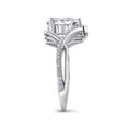 thumbnail image 4 of Blue Jewel Silver 14K White Gold Plated Ring - Pear Cut Excellent 2 Ct Diamond Ring For Women's - Twisted Cross Over Diamond Rings for Her - V Shape Eternity Diamond Rings for Women's - Gifts for Her, 4 of 10