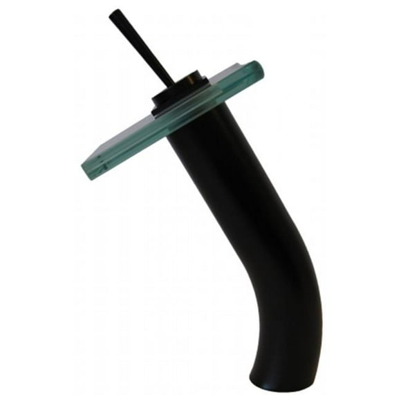 Waterfall Vessel Faucet, Oil Rubbed Bronze Finish with Clear Glass