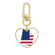 thumbnail image 1 of Utah America usa mapa estrellas rayas bandera Llavero de metal en forma de corazón dorado, 1 of 3