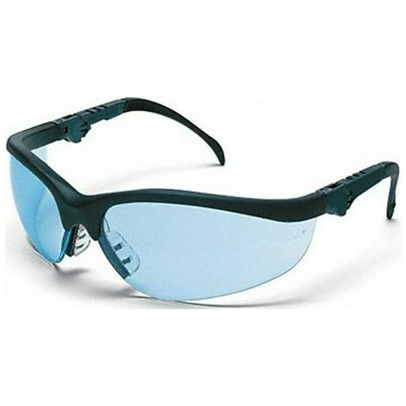Mcr Safety SafetyGlasses,LtBlu,ScratchResistant,Blk KD313