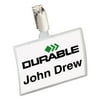 DURABLE CLICK FOLD Convex Strap Clip Name Badge Holder