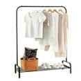 thumbnail image 1 of CostwayIndustrial Metal Garment Rack Heavy Duty Floor Cloth Rack w/ Shoe Storage Shelf, 1 of 10