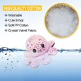 thumbnail image 3 of Pulpo de peluche reversible con purpurina. ¡Muestra tu estado de ánimo sin decir una palabra! Rosa, rosa, 3 of 4