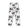 thumbnail image 6 of Uemuo Cool Chicken Pattern Men's Wide Leg Palazzo Lounge Pants with Pockets Light Weight Loose Comfy Casual Pajama Pants-Large, 6 of 9