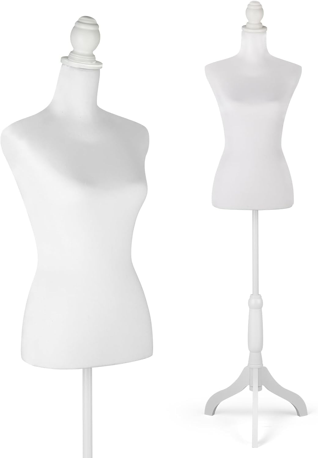 VINGLI Size 6-8 Female Dress Form, Adjustable Mannequin with Wood