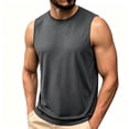 thumbnail image 2 of Kalauyu Sleeveless Gym Tank Tops for Men Round Neck Soft Smooth Breathable Loose Solid Color Summer Athletic Muscle Basic Tank Tops, 2 of 5