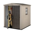 thumbnail image 4 of Keter Factor 6x6 ft. All Weather Resistant Outdoor Storage Shed, Beige, 4 of 6