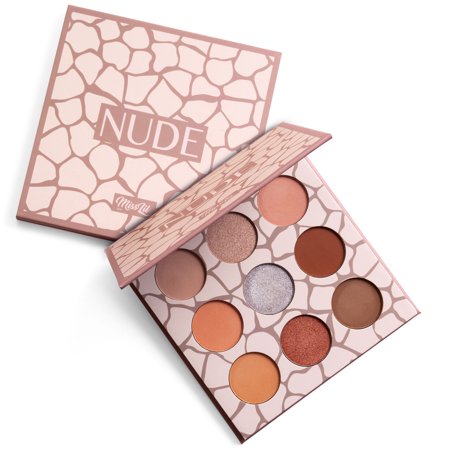 Miss Lil USA Eyeshadow Palette, Professional Highly Pigmented Eye Makeup Palette Set Book Includes Mirror, Long Lasting Blendable Natural Nude Colors Velvet Texture Eye Shadow