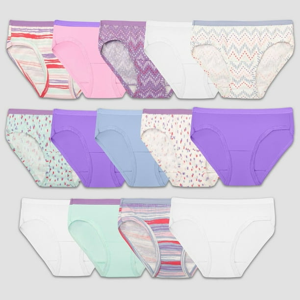 Fruit of the Loom Girls' 14pk Hipster Underwear - Colors May Vary 12 