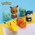 thumbnail image 2 of Lindos juguetes de baño para bebés y niños de Pokémon, figuras de dibujos animados de Anime Pikachu, Bulbasaur, Charmander, Squirtle, Eevee y Snorlax, juguete de baño vocal, 2 of 5