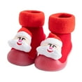 thumbnail image 5 of Fshinging Baby Toddler First Walking Sock Shoes Christmas 3D Cartoon Prewalker Prewalker Slippers Sneakers, 5 of 5
