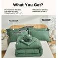thumbnail image 2 of YEPCLUB 7-Piece Full Size Comforter Set,Green Reversible Bed in a Bag,All Season Solid Bedding Set with Sheets,Pillowcases & Shams, 2 of 6