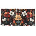 thumbnail image 7 of Yayeee Kitchen Curtains Tier Set of 2 Light Filtering 57"x36" Over Sink Window Panels, Red Flowers Pattern, 7 of 7