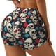 thumbnail image 1 of Fotbe rock record Skull artist Shorts Sin Costuras – Shorts Deportivos de Cintura Alta para Mujer, Elásticos para Gimnasio, Yoga, Running o Ciclismo-XX-Large, 1 of 8