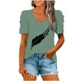 thumbnail image 1 of Blusas de Manga Corta para las Mujeres, Blusa de Camiseta Suelta Casual Hecha de Tela Cómoda para Todo el Uso Diario de Temporada, Blusas para las Mujeres Casual, 1 of 1