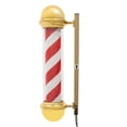 thumbnail image 5 of PC Round Hair Salon Open Sign Rotating Barber Pole LED Light Barber Shop Spinning Stripes, 5 of 30