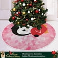 thumbnail image 6 of FMSHPON Valentine's Day Penguine Love Heart Xmas Christmas Tree Skirt Stand Mat for Holiday Party Decoration Indoor Outdoor 48 inches, 6 of 6