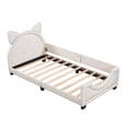 thumbnail image 6 of Euroco Bunny Shaped Twin Size Upholstery Daybed with Headboard for Kids, White, 6 of 9