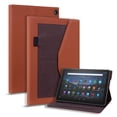 thumbnail image 1 of SaniMore Wallet Case for Amazon Fire HD10 2021/HD10 Plus 2021, PU Leather Magnetic Closure Cover Support Pencil Holder Card Slot & Adjustable Kickstand Full Body Protective Shell, Brown, 1 of 6