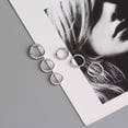 thumbnail image 3 of 925 Sterling Silver Solid Classic Hoop Ring Huggie Earrings Sleeper Ear Piercing, 3 of 7
