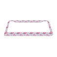 thumbnail image 2 of Sloboki Pink Flamingo License Plate Frame Universal Aluminum Metal Car Tag Holders Cars Decor, 2 of 5
