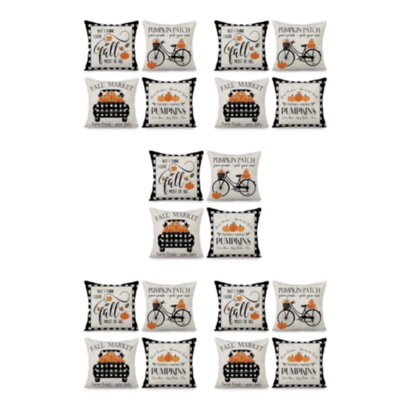 Injueey 4 piezas de decoración navideña con materiales, funda de almohada, funda decorativa para cojín de poliéster suave, Halloween-2 Type2 NO2