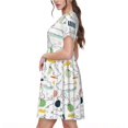 thumbnail image 2 of Balery Easter Rabbit Vestidos sueltos de manga corta para mujer, vestidos de verano 2025, vestidos casuales de corte A con vuelo., 2 of 6