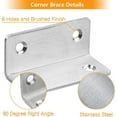 thumbnail image 3 of 30 Pcs Support d'Angle Argenté, Acier Inoxydable 60mm X 25mm X 25mm Support en L Robuste pour Meubles, Support d'Étagère à Angle Droit, 3 of 5