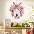 thumbnail image 5 of LAMDAWE Funny Easter BunnyButt Wreath for Front Door,with EggsEasterBunny Tree Topper Decoration Spring Plush Rabbit Easter BasketStuffer Hanging Ornaments Spring Wall Farmhouse PorchDecor, 5 of 8