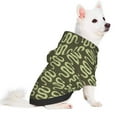 thumbnail image 2 of Fotbe Green Snake Print Small Dog Sweater Hoodies Pet Grey Hooded Soft Fleece Sweatshirts with Pocket Fall Winter Puppy Cat Sweaters Warm Clothes-X-Large, 2 of 7