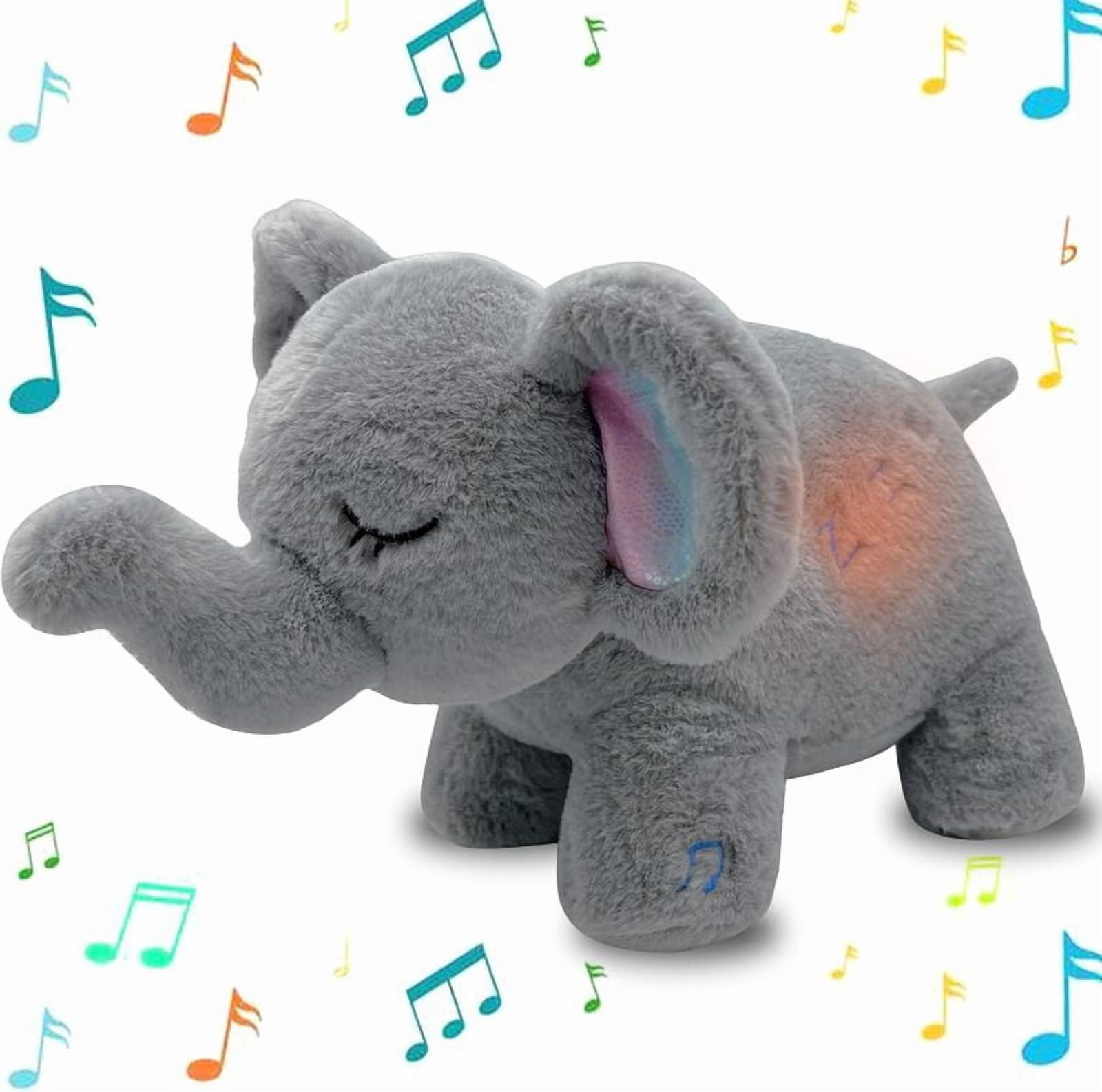 Baby Breathing Soothing Capybara Elephant Plush Doll Toy Sleeping Companion Music and Light Doll Sensory Plush Toy Soft Toy