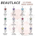 thumbnail image 6 of Beautlace Rose Love Neckalce,925 Sterling Silver Birthstone Pendant Necklace Jewelry Birthday Christmas Valentines Mother's Day Gifts for Women Mom, 6 of 12