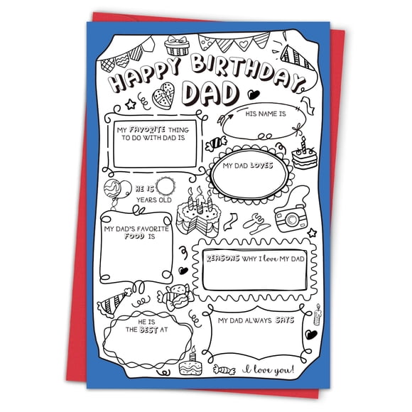 Tarjeta de cumpleaños Qiyepbro Tarjeta de feliz cumpleaños para papá