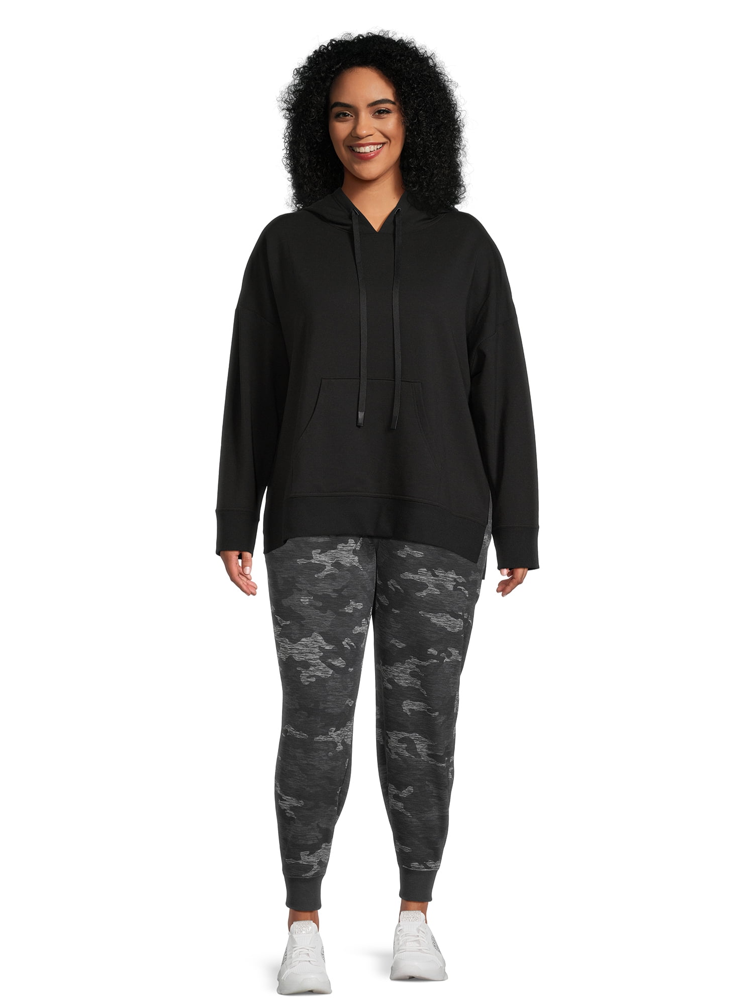 Athletic Works Women's Plus Size Jogger Pants with Pockets, 2-Pack