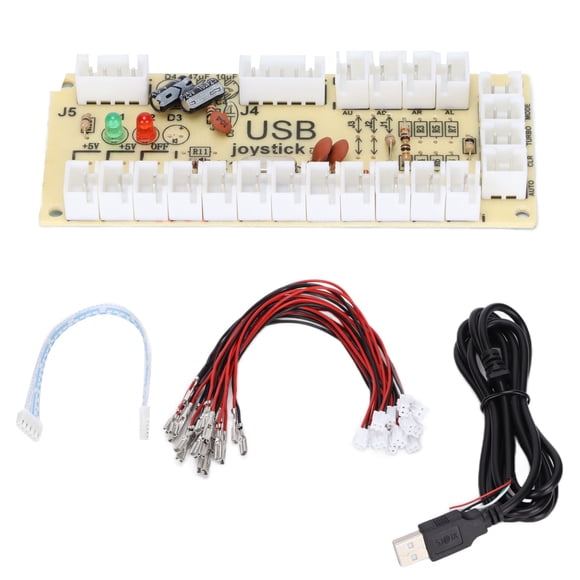 Controlador de juegos arcade con codificador USB, botón USB a joystick de retardo cero para PC, MAME, Raspberry Pi RetroQM070916 (individual)
