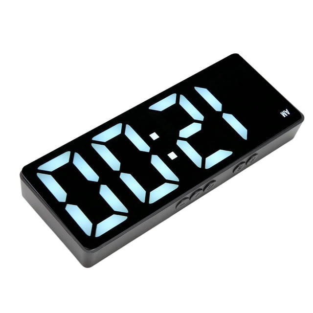 Electric Alarm Clocks, Modern Style 6.7inch Screen Temperature Display Multifunction Digital LED Mirror Clock For Home