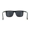 thumbnail image 2 of Mens No Glare Polarized Flat Top Horn Rim Rectangle Sunglasses Matte Black, 2 of 4
